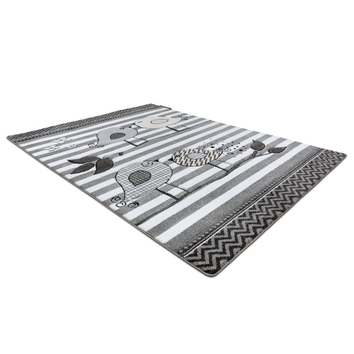 Dywan PETIT BIRDS PTASZKI szary 160x220 cm