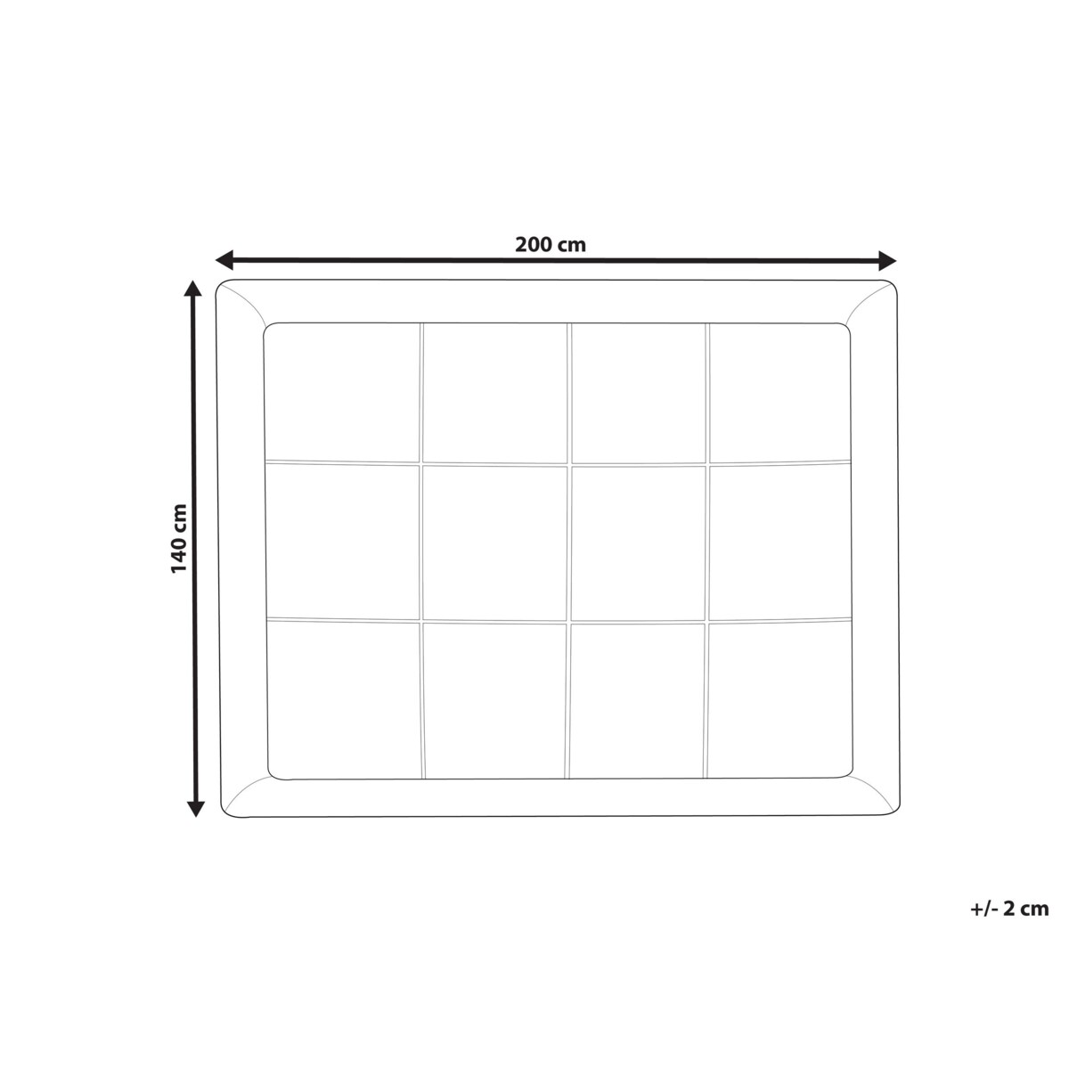 Ochraniacz na materac bawełniany 140 x 200 cm TRIVOR