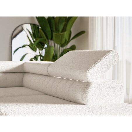 Narożnik NOLA do salonu, na złotych nogach-prawostronny-Catch Me 01-mleczny