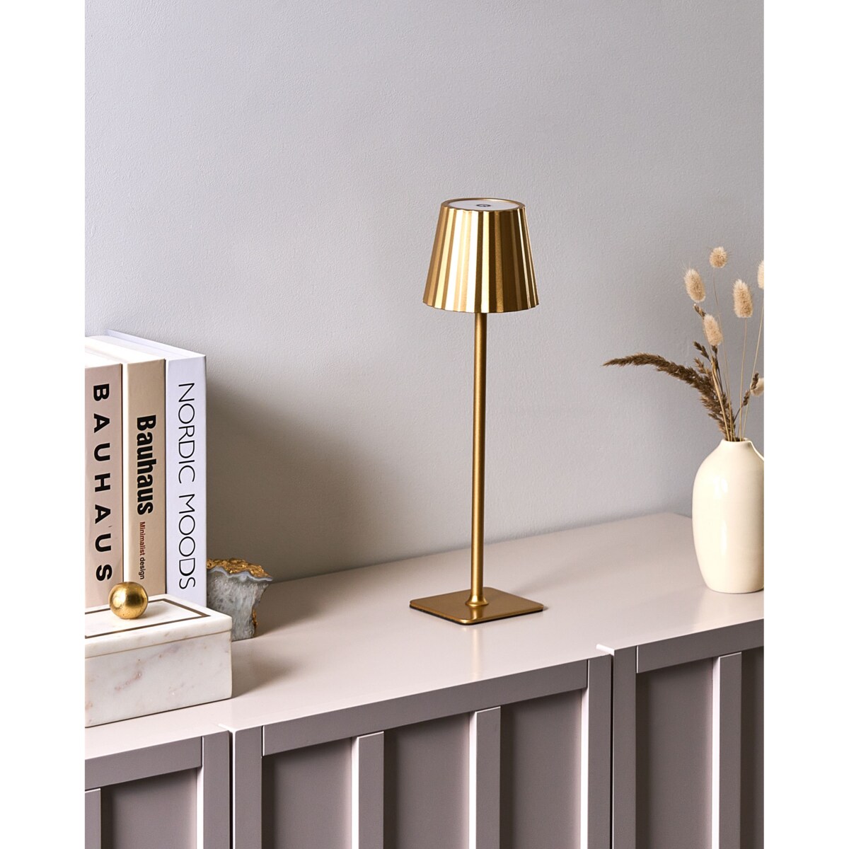 Bezprzewodowa lampa stołowa LED ABARO Ze ściemniaczem Metal Złoty