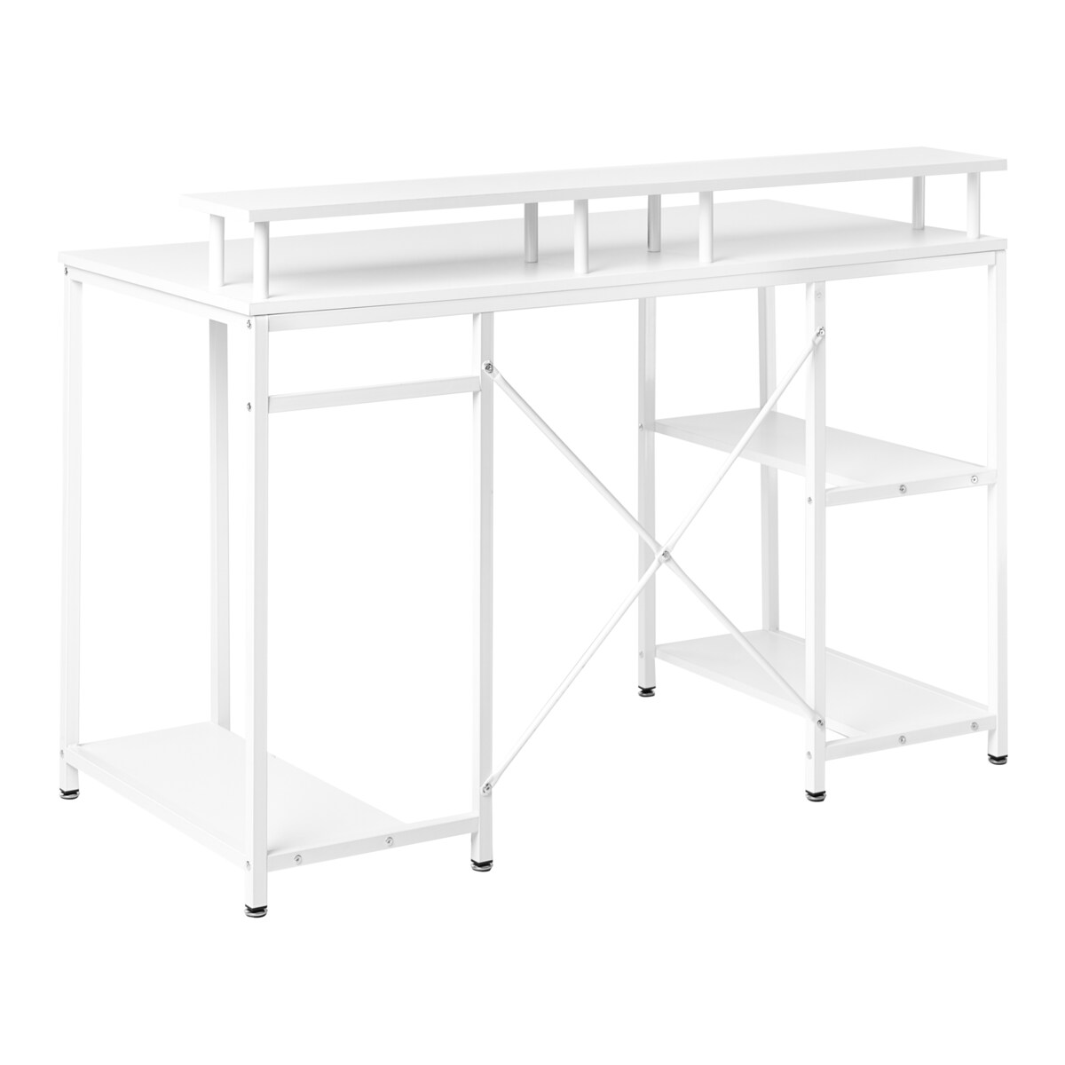 Biurko CADDO Biały 120 cm 60 cm z półkami