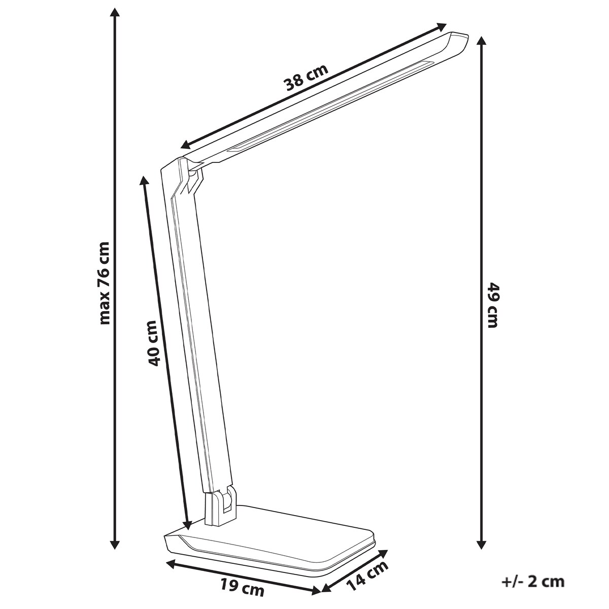 Lampa biurkowa LED PICTOR Ze ściemniaczem Ciemnoszary