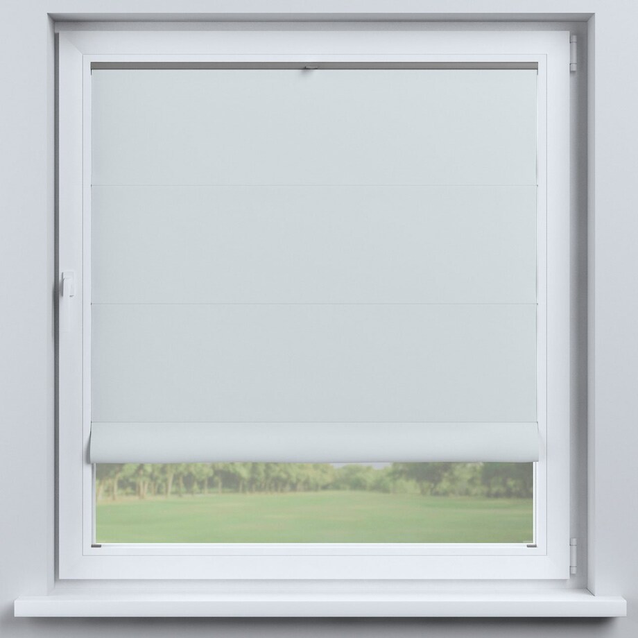 Roleta plisowana rzymska Sycylia, biało-szary, Blackout 300cm