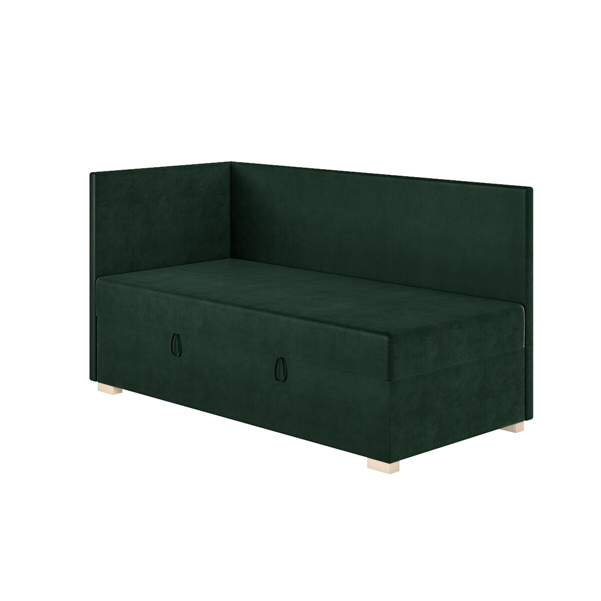 Mesonica Łóżko Flexi, zielone, 90x200, Lewostronne