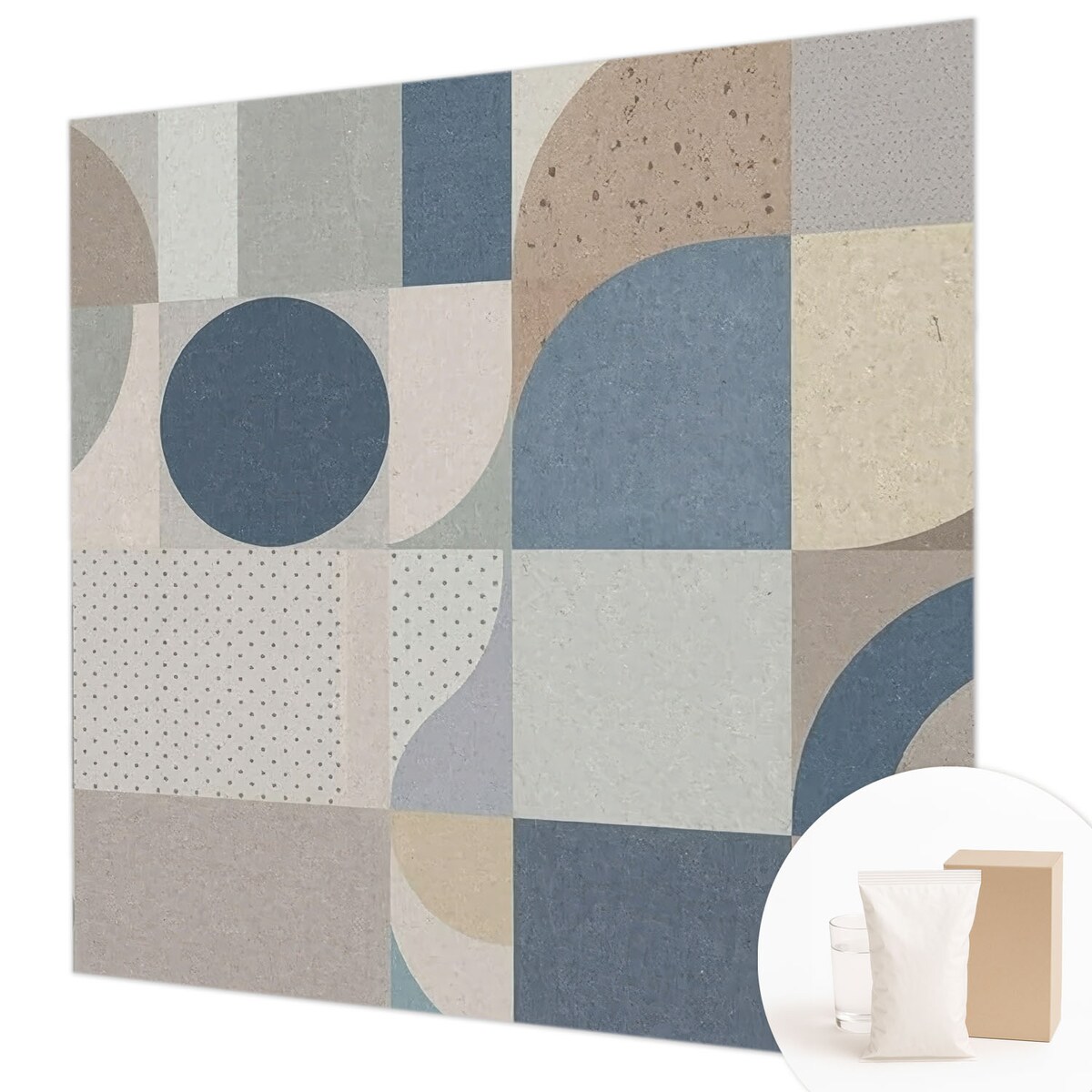 Fototapeta flizelinowa 250x250 cm - Geometryczna mozaika, tapeta ścienna szara