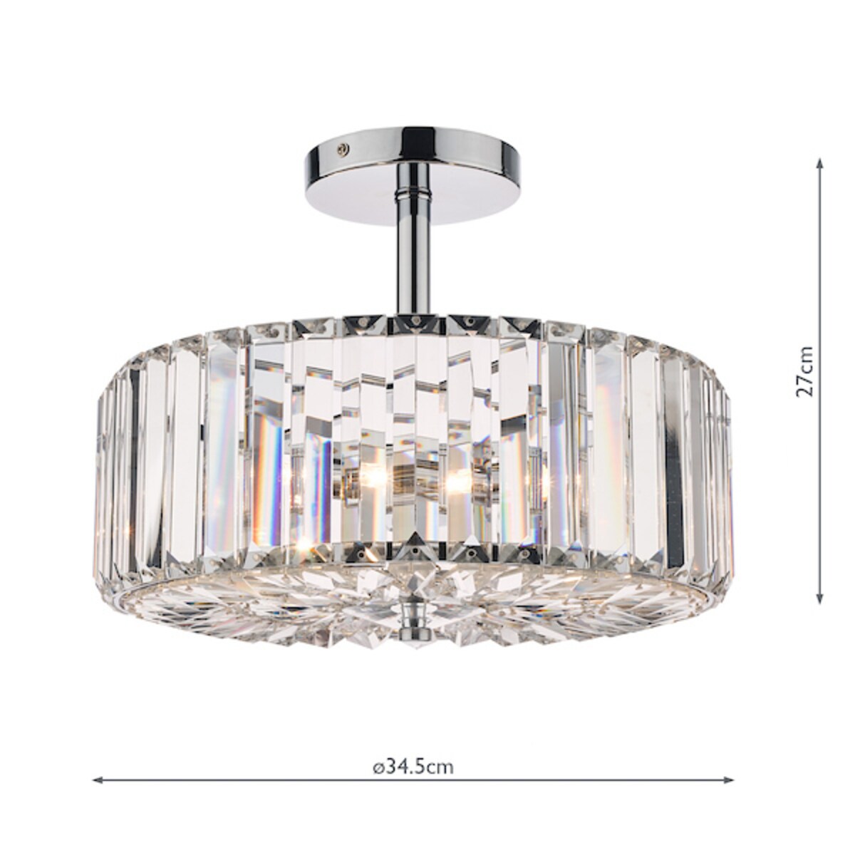 Sufitowa lampa Fernhurst LA3621343-Q Laura Ashley kryształ chrom