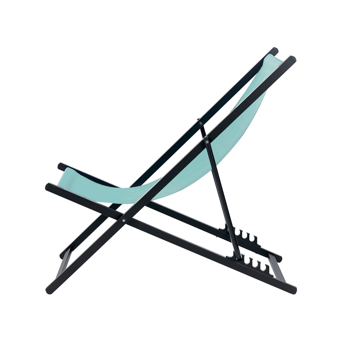Leżak ogrodowy turkusowo-czarny LOCRI II