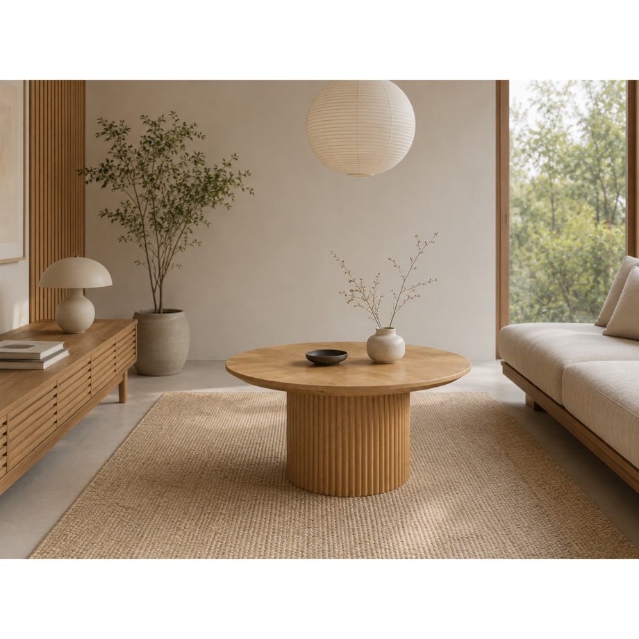 Stolik kawowy Roma Legno - Bielony Mango