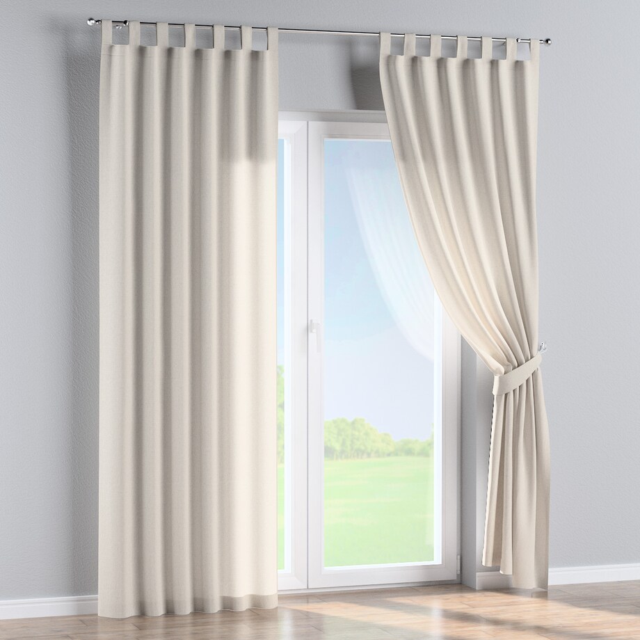 Zasłona na szelkach 1 szt. 130x245 melanż szaro-beżowy