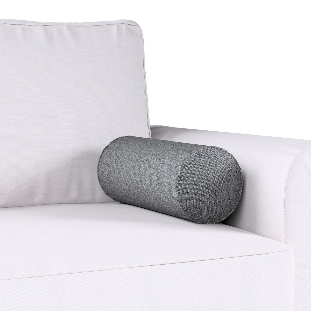 Poduszka wałek prosty, ciemno szary melanż, Ø16 x 40 cm, Amsterdam