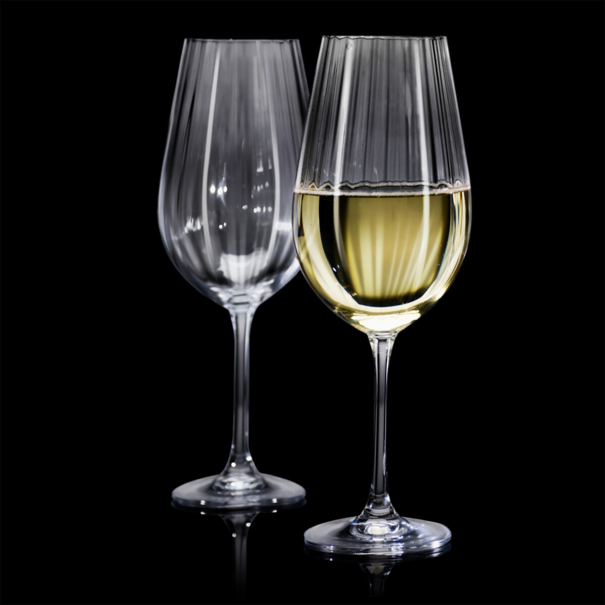 4X Kieliszki Kryształowe Do Wina Szampana Szklanki Eleganckie Szklane 520 Ml Zestaw