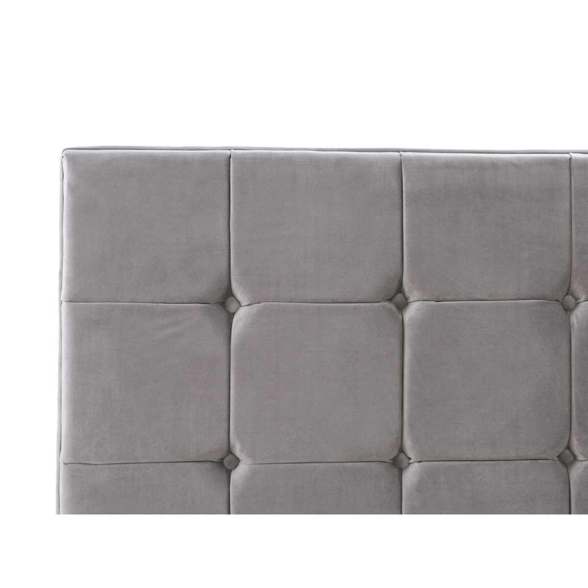 Łóżko welurowe 140 x 200 cm szare AMBERT