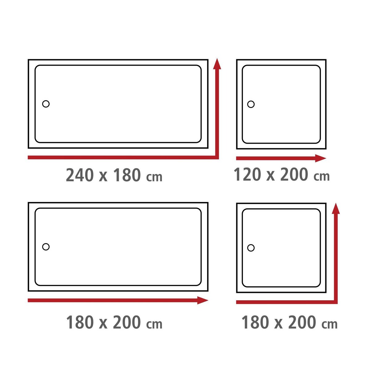 Zasłona prysznicowa Live, 180 x 200 cm, WENKO