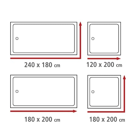 Zasłona prysznicowa Live, 180 x 200 cm, WENKO