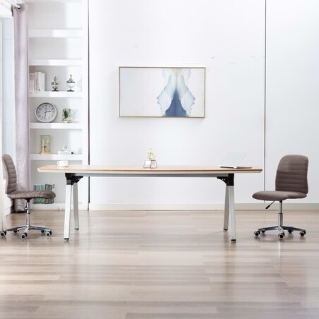 vidaXL Krzesła stołowe, 2 szt., kolor taupe, obite tkaniną