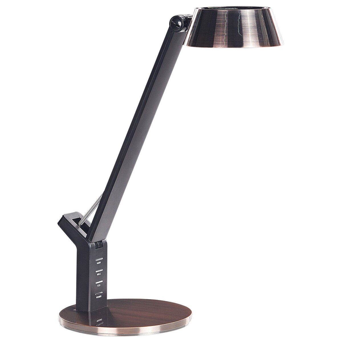 Lampa biurkowa LED CHAMAELEON Ze ściemniaczem Metal Miedziany