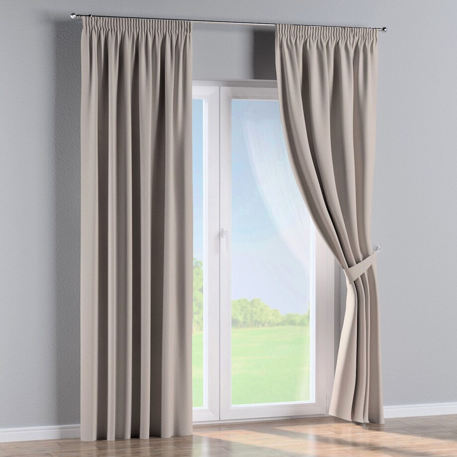 Zasłona na taśmie marszczącej 1 szt. 130x245 ciemny beżowy