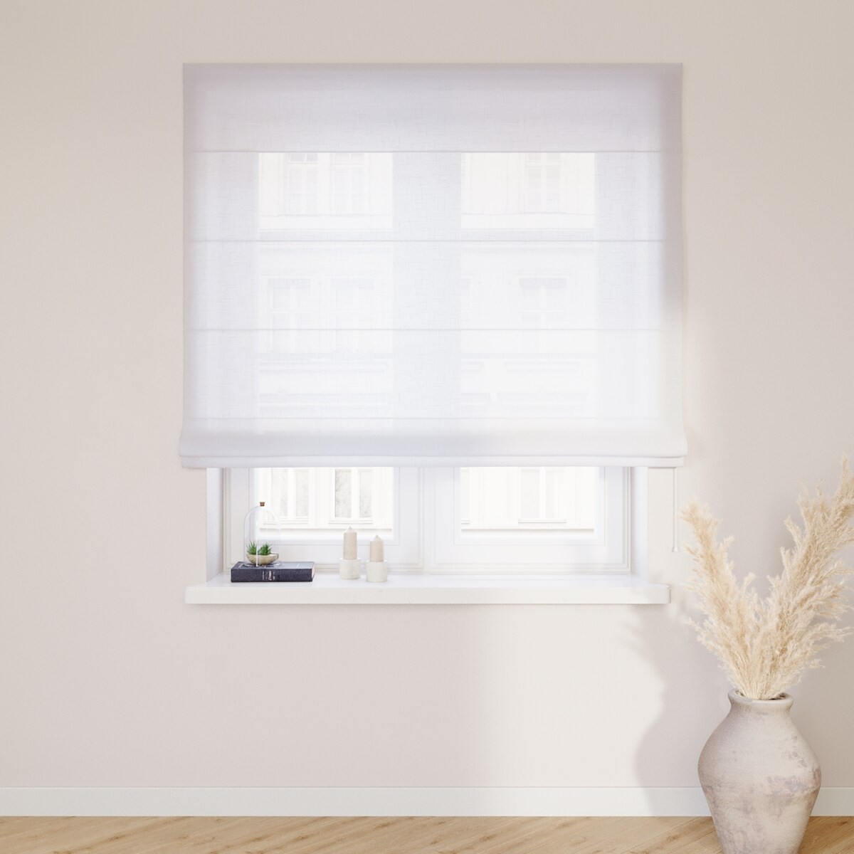 Roleta rzymska Capri 120x160 prześwitujący, złamana biel