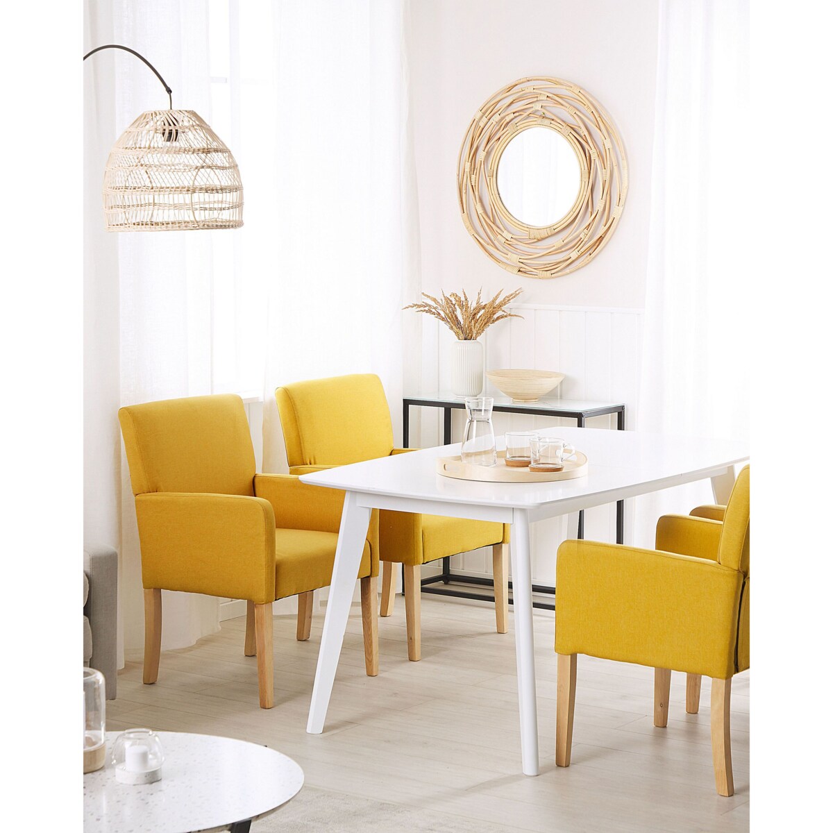 Krzesło do jadalni żółte ROCKEFELLER