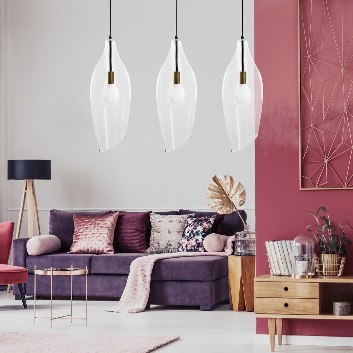 Lampa Sufitowa Wisząca Żyrandol Nowoczesna Modern
