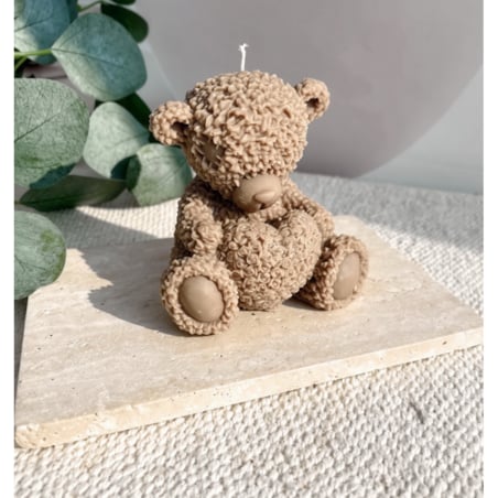 Świeca sojowa ekologiczna dekoracyjna miś misiu "Teddy Bear" 75x75mm