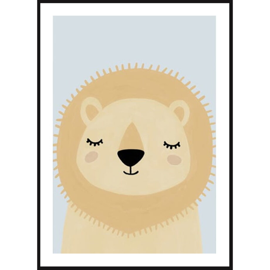 Poster Story, Plakat, Obraz - Uroczy Lew, wymiary 30 x 42 cm