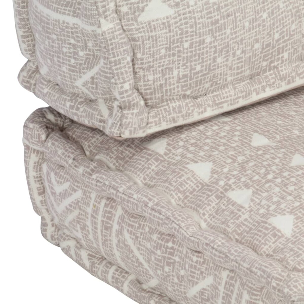 vidaXL Poduszki na sofę z palet, tkanina, jasnobrązowy patchwork