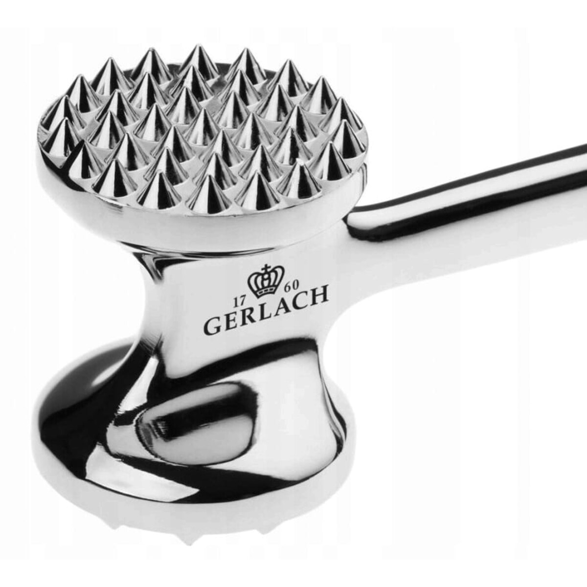 Gerlach Solid Tłuczek metalowy do mięsa Ciężki Dwustronny Ząbki młotek