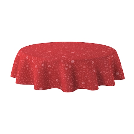 Obrus okrągły 160 x 160 cm czerwony