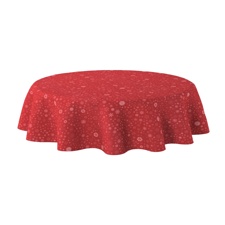 Obrus okrągły 160 x 160 cm czerwony