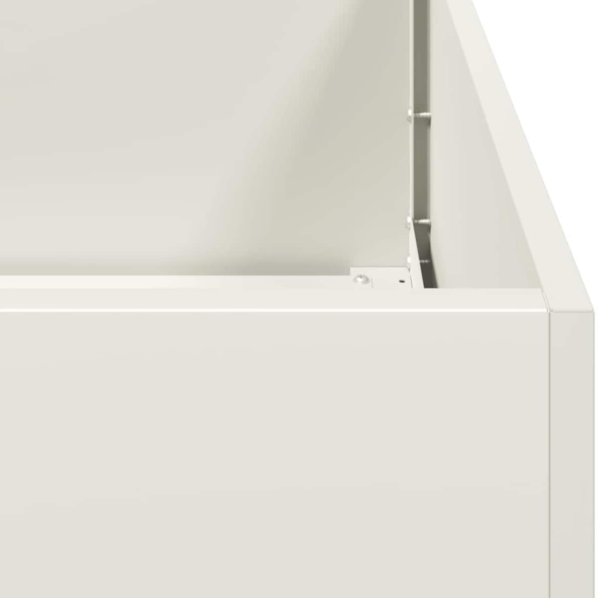 vidaXL Doniczka Biała 100x100x30 cm Stalowa