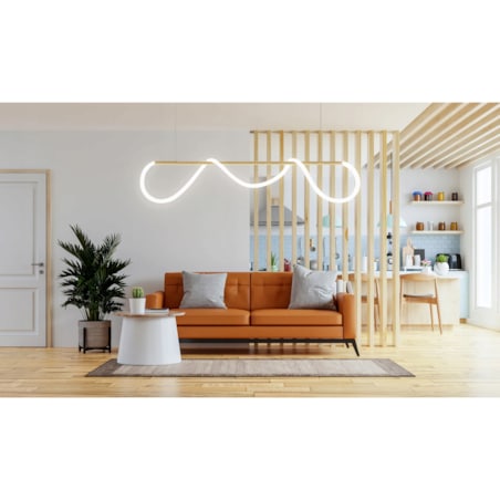Lampa Sufitowa Wisząca Long Gold Lina Led
