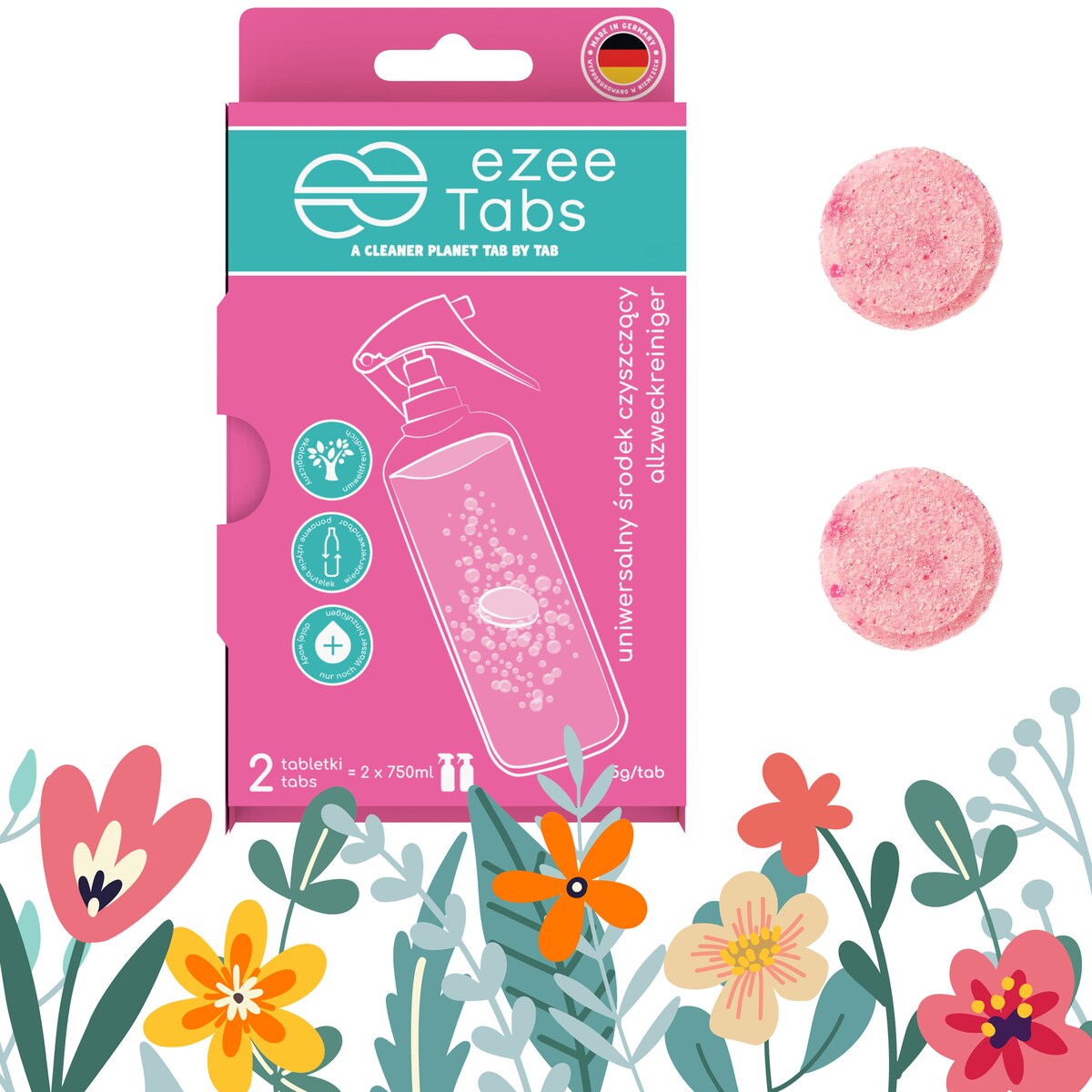 EZEETABS TABLETKI CZYSZCZĄCE DO ROZPUSZCZANIA, UNIWERSALNE, 2x 5g