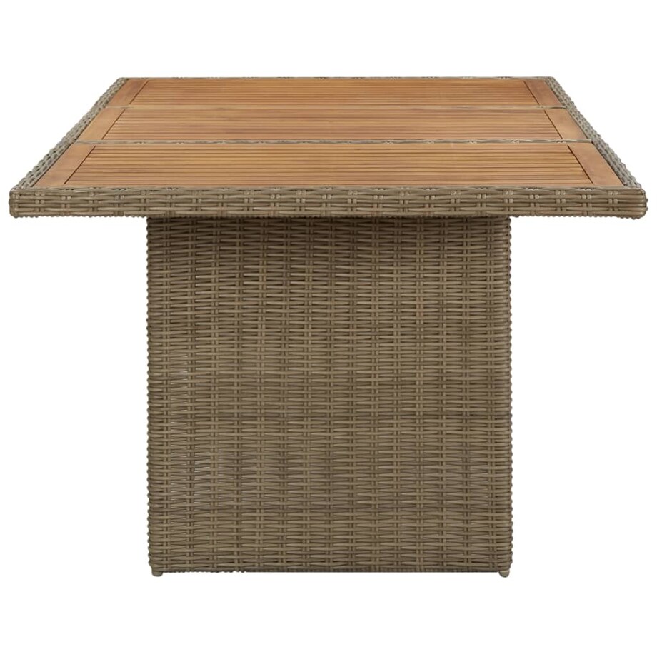 vidaXL Stół ogrodowy, brązowy, 200x100x74 cm, rattan PE