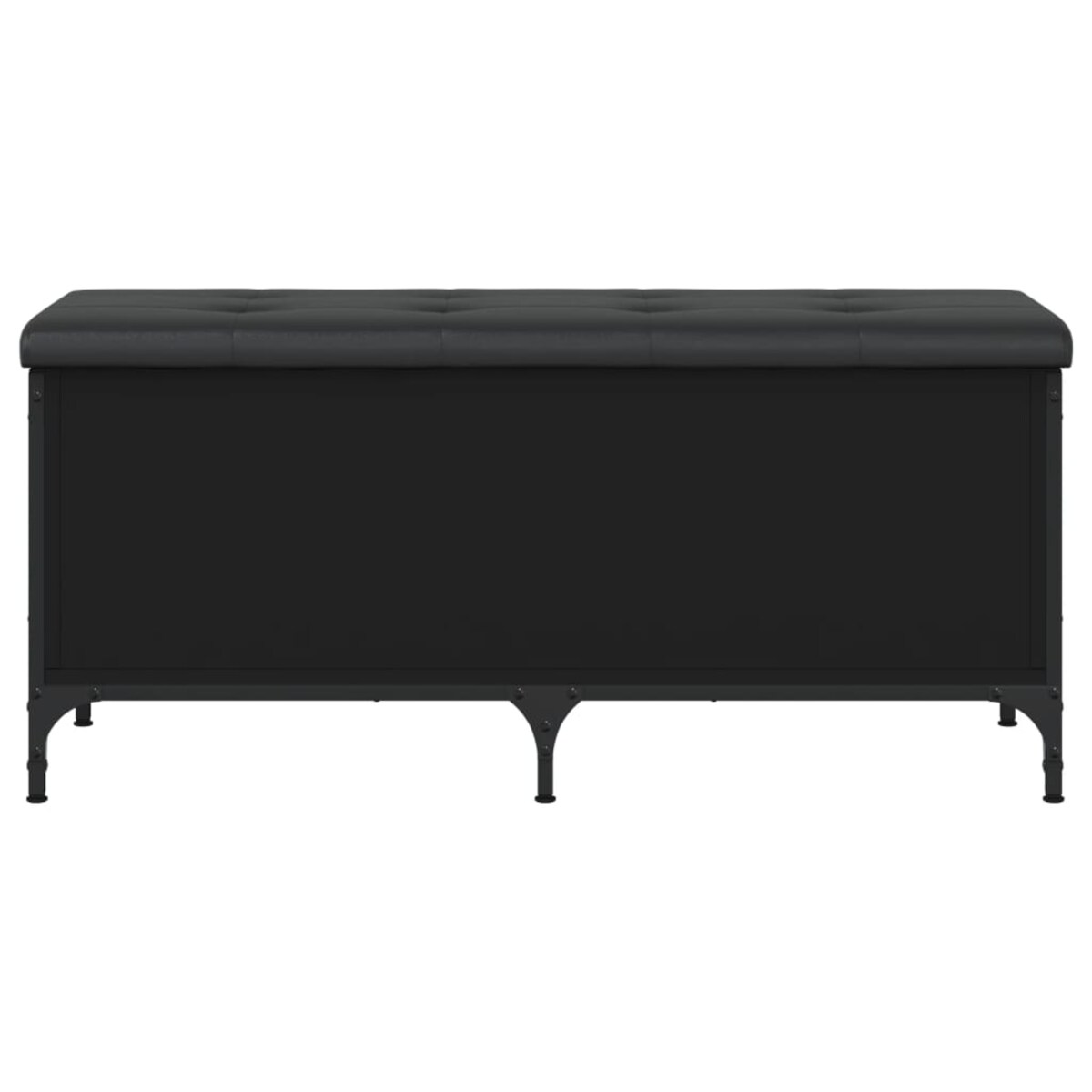 vidaXL Ławka ze schowkiem, czarna, 102x42x45 cm