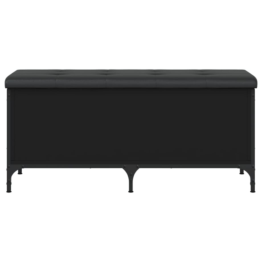 vidaXL Ławka ze schowkiem, czarna, 102x42x45 cm