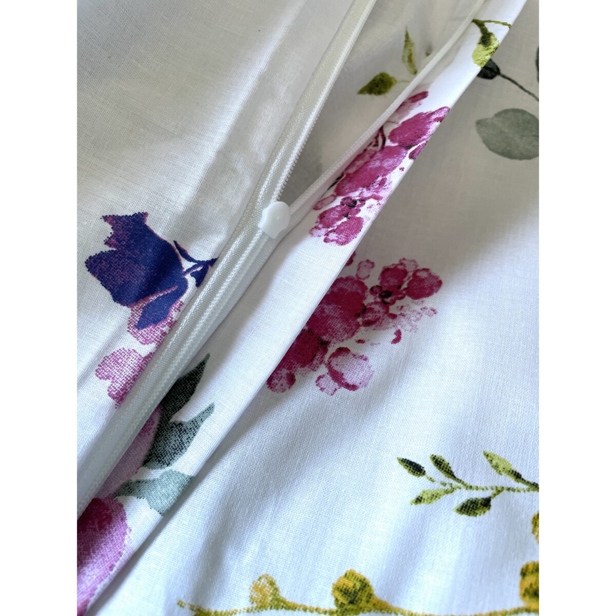 Pościel bawełniana satynowa 160x200cm Kwiaty Jabłoni Białe Polska