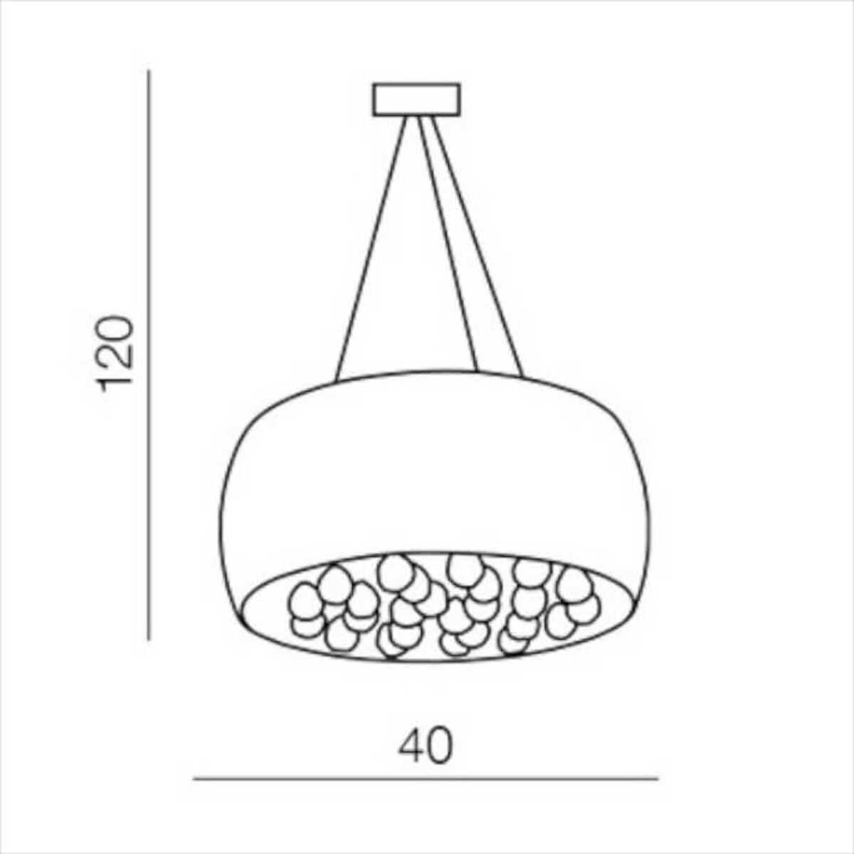 Wisząca lampa glamour Quince do pokoju kryształki biała