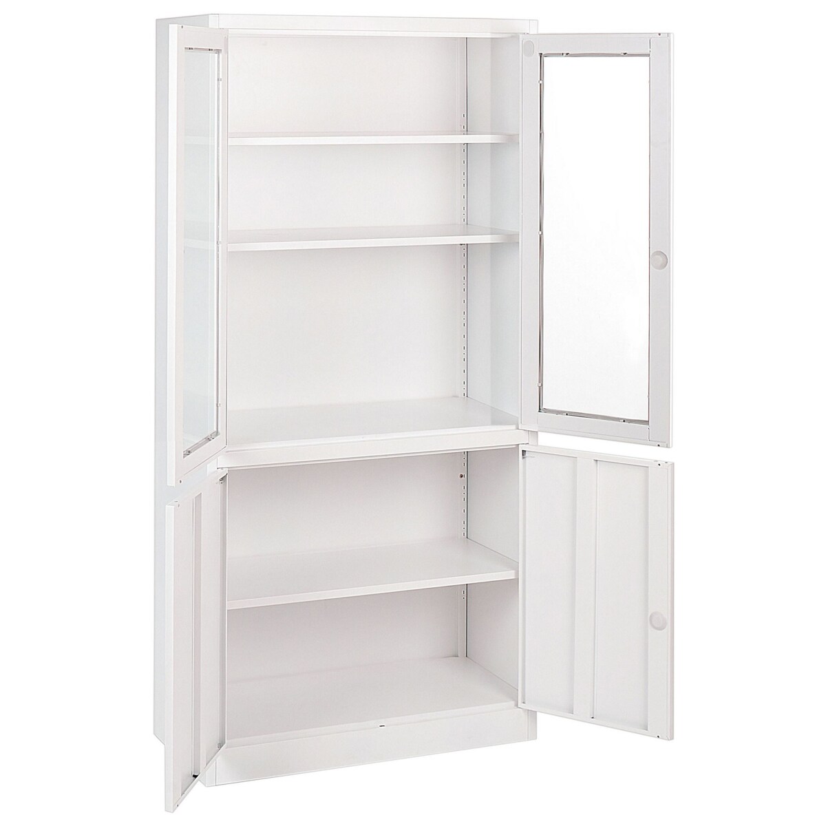 Witryna czterodrzwiowa metalowa biała MALACHITE