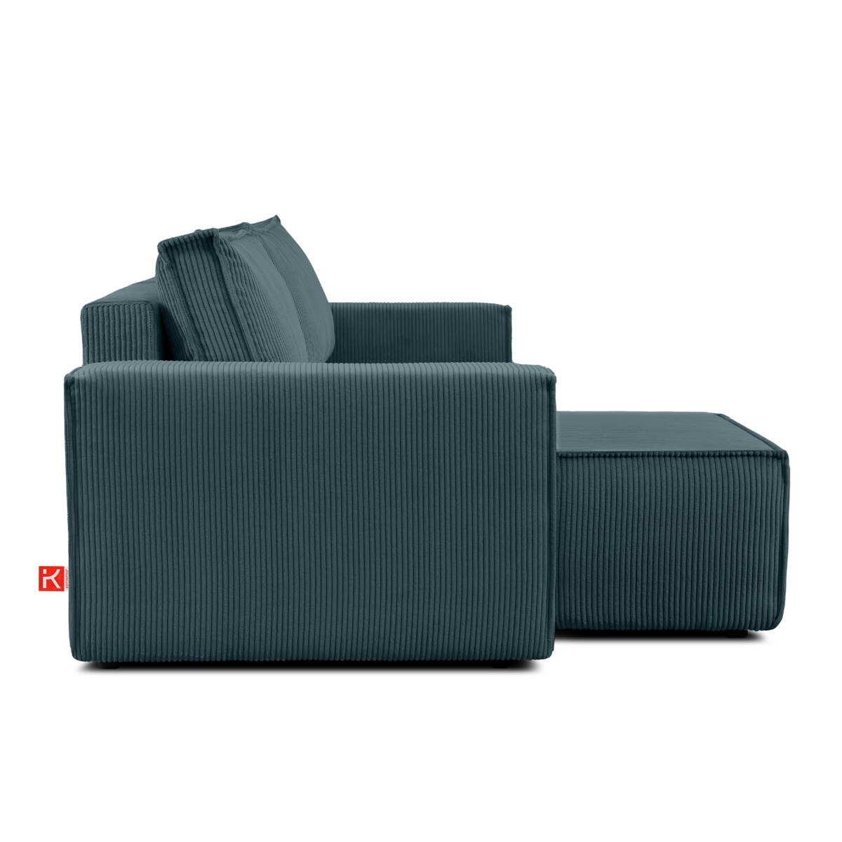 KONSIMO NAPI Narożnik uniwersalny z funkcją spania, niebieski prawy/lewy