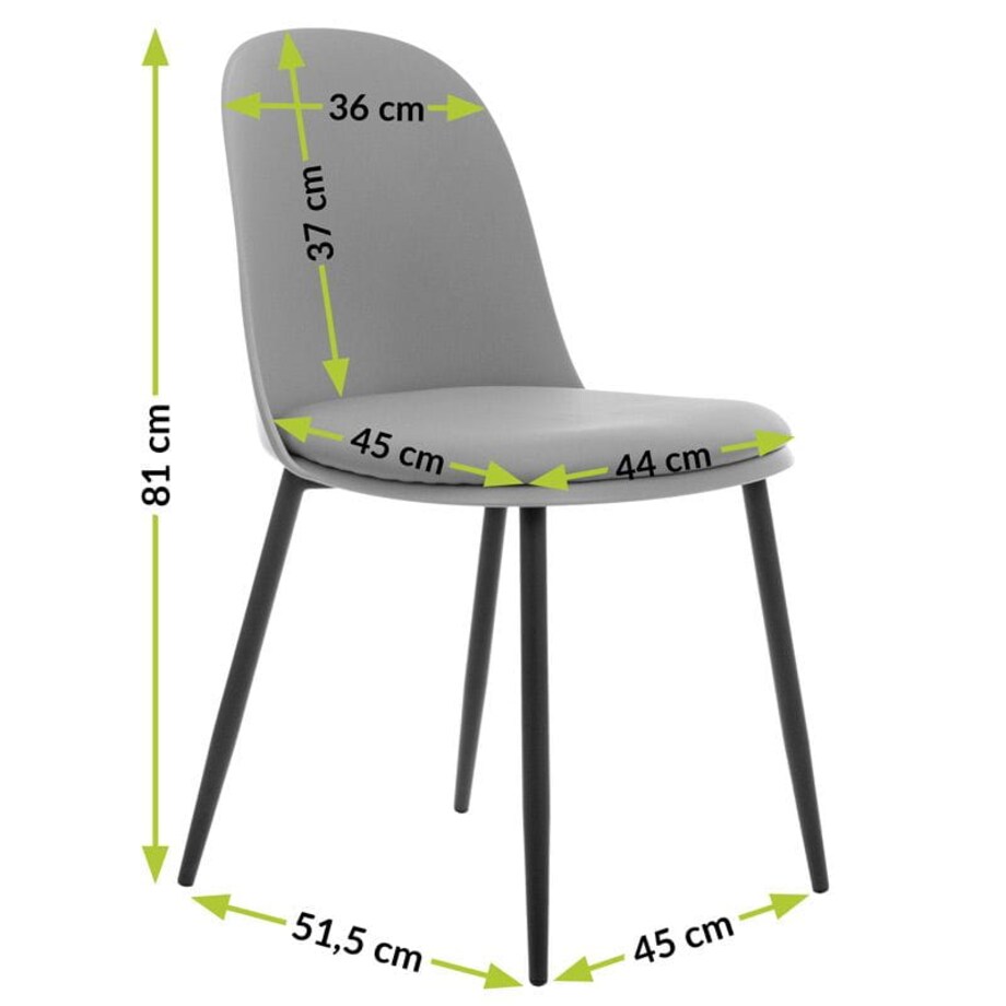 ŻÓŁTE KRZESŁO Z MIĘKKIM SIEDZISKIEM ADELE