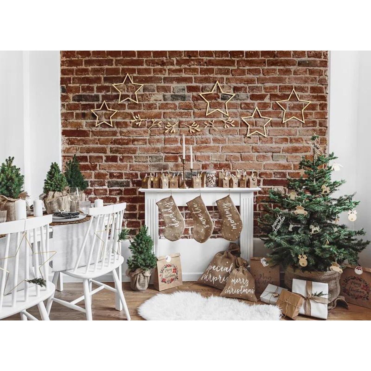 Skarpeta dekoracyjna Mommy, biały, 23x39.5cm