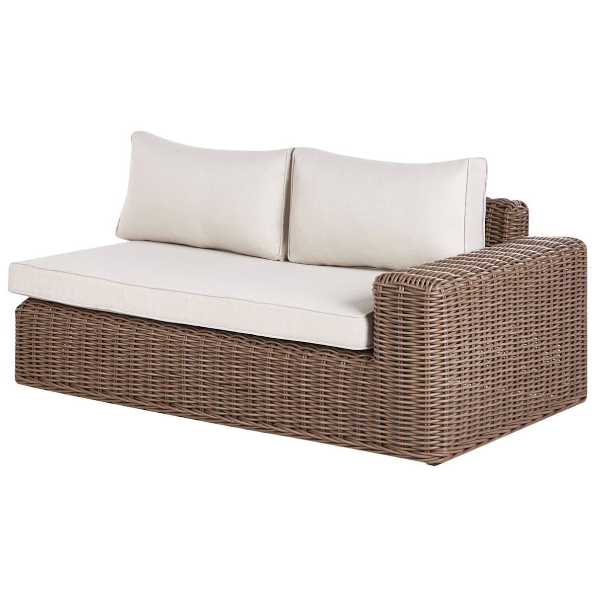 Duży zestaw wypoczynkowy dla 6 osób Technorattan Brązowy PALERMO