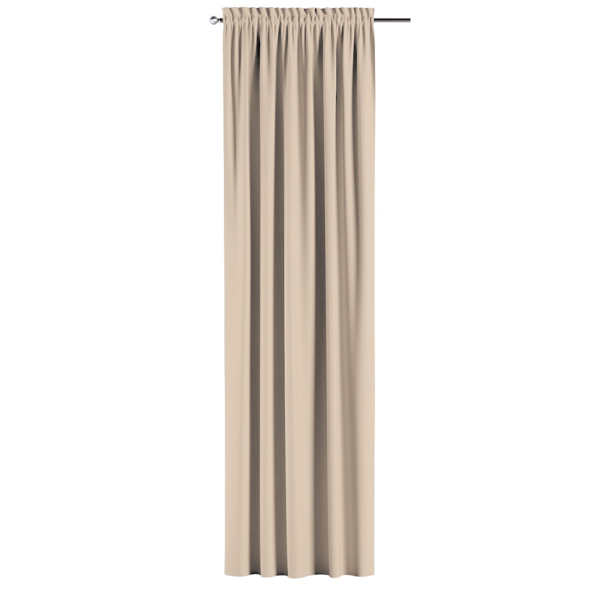 Zasłona na kanale z grzywką 1 szt. 130x245 kremowy beż