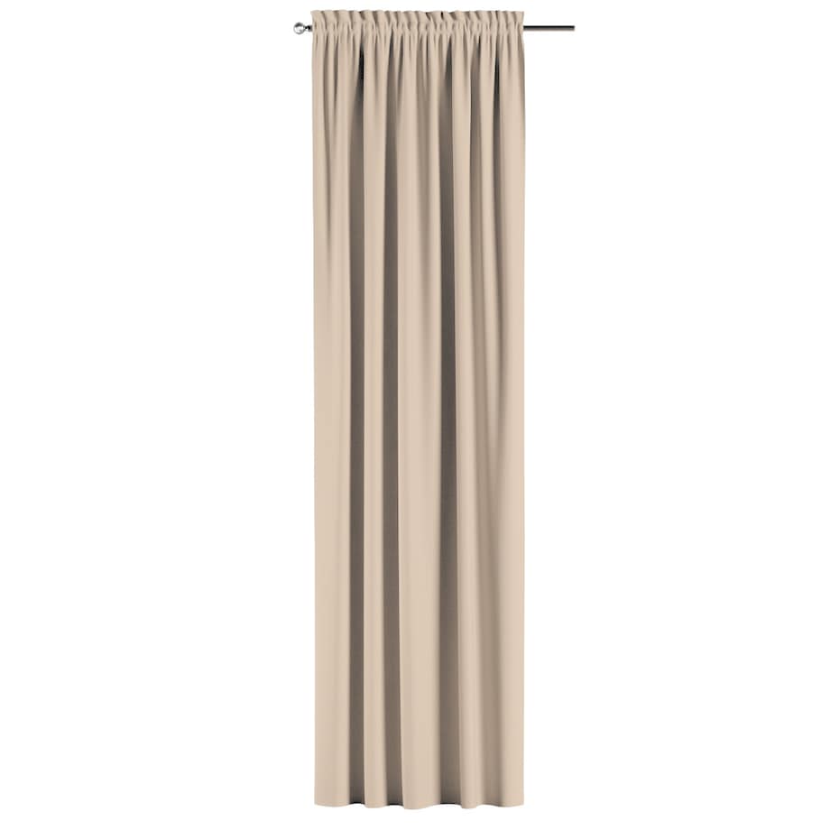 Zasłona na kanale z grzywką 1 szt. 130x245 kremowy beż