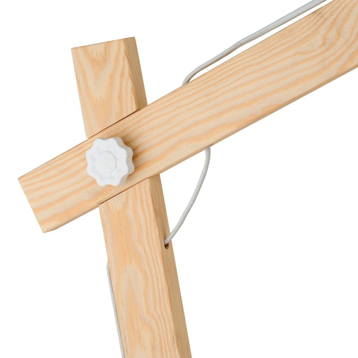 Drewniana lampa podłogowa skandynawska Oslo 5592 TK Lighting biała