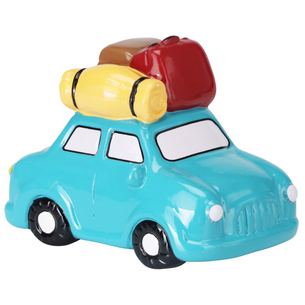 Kolorowa skarbonka ceramiczna z motywem podróży