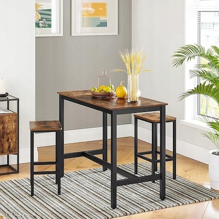 Zestaw barowy stół kuchenny+2 krzesła typu hoker modern industrialny loft