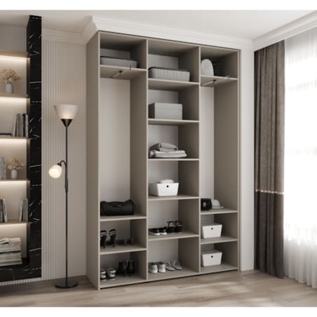 Szafa trzydrzwiowa Como 1 160 gł.40 kaszmir+złoty