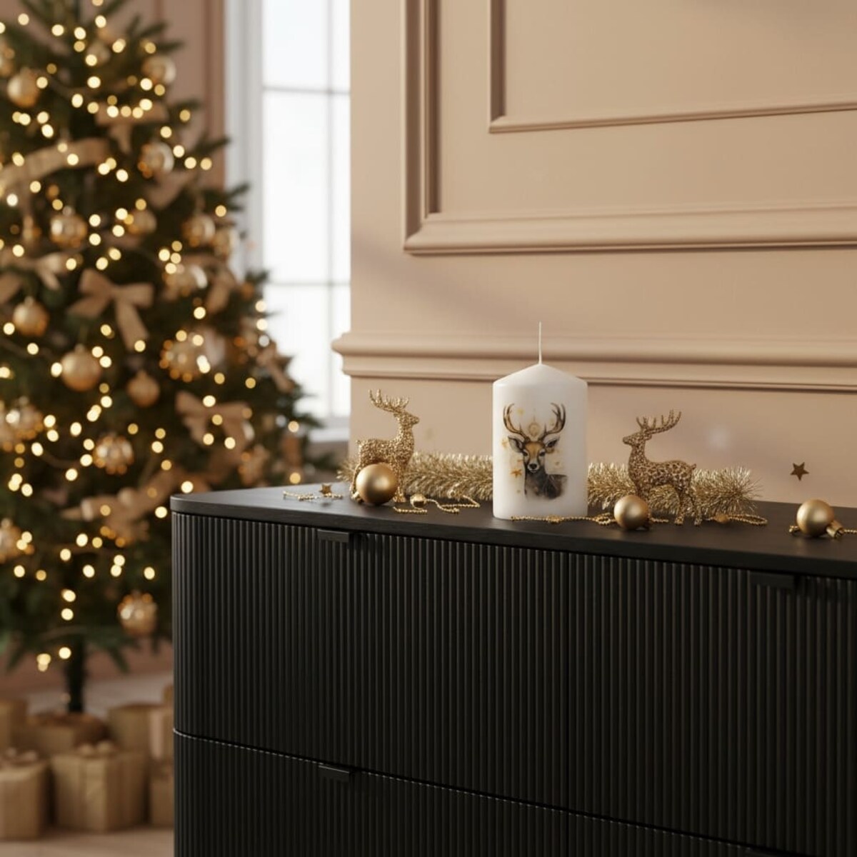 Świeca świąteczna – Renifer, idealna na prezent